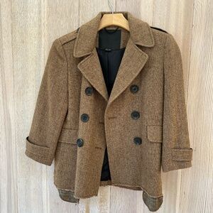 GRYPHON Double Breasted Cropped Coat, Size XS